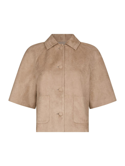 Editta Faux Suede Jacket - Sand