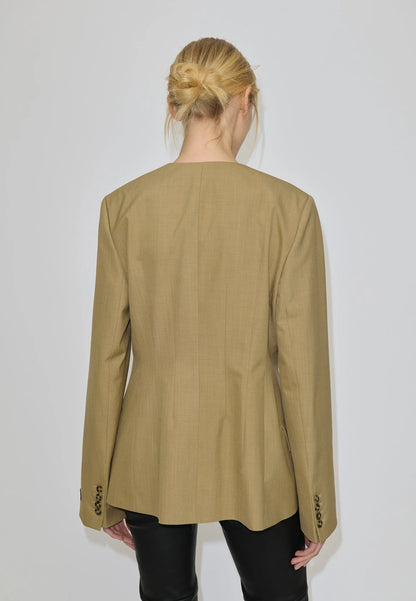 Robyn Fitted Blazer - Taupe