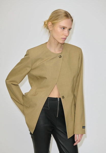 Robyn Fitted Blazer - Taupe
