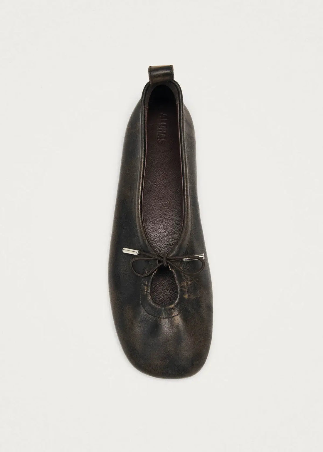 Rosalind Leather Ballet Flats - Brushed Brown