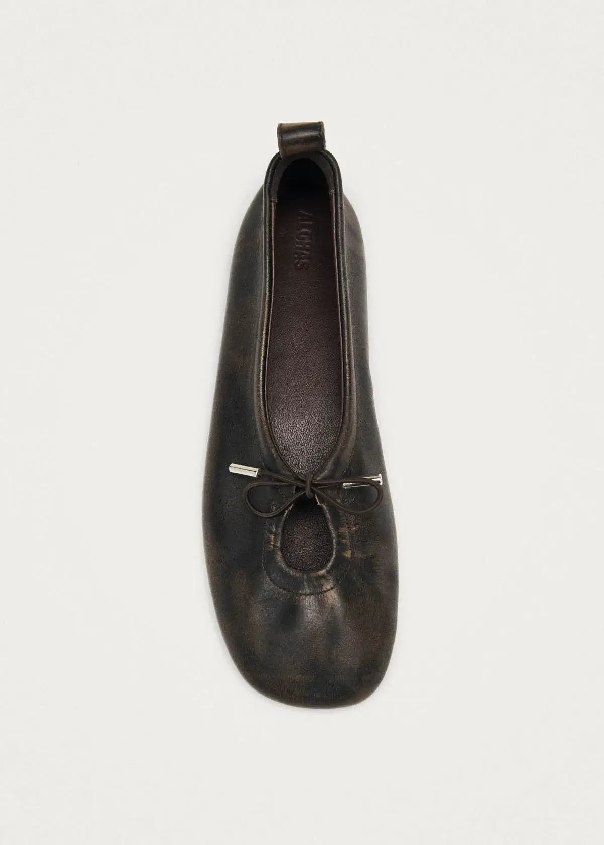 Rosalind Leather Ballet Flats - Brushed Brown