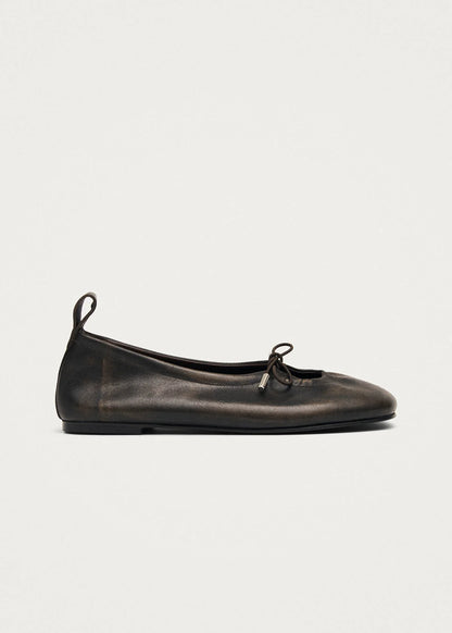 Rosalind Leather Ballet Flats - Brushed Brown