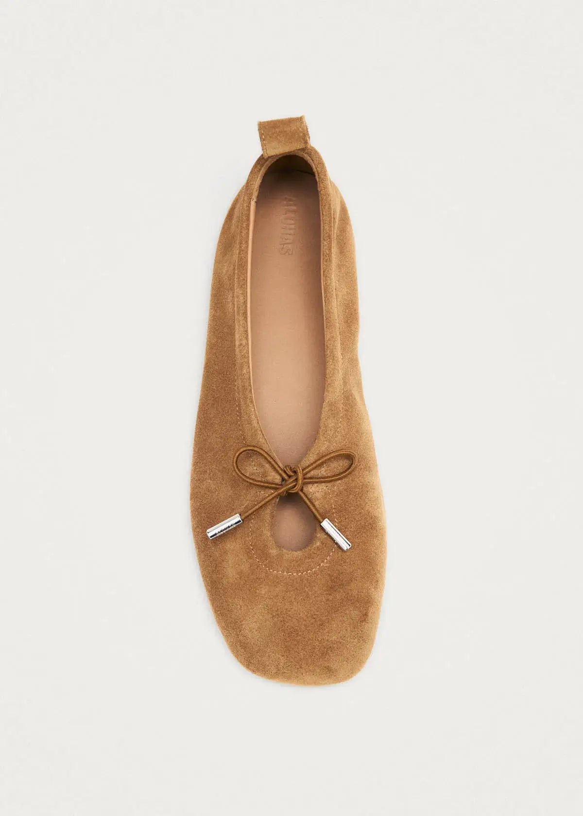 Rosalind Leather Ballet Flats - Suede Tan