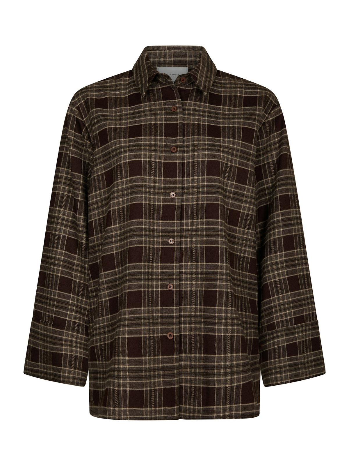 PRE-ORDER | Dita Flannel Check Shirt - Brown | LEVERING EIND OKT / BEGIN NOV