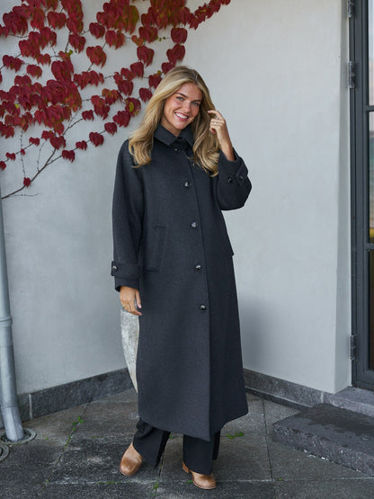 Keaton Wool Coat - Antracit Melange
