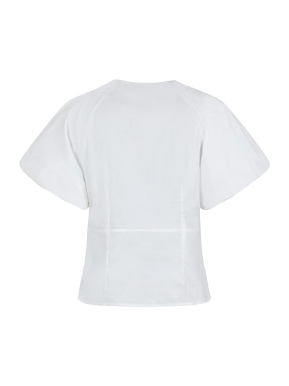 Irina Poplin Blouse - White