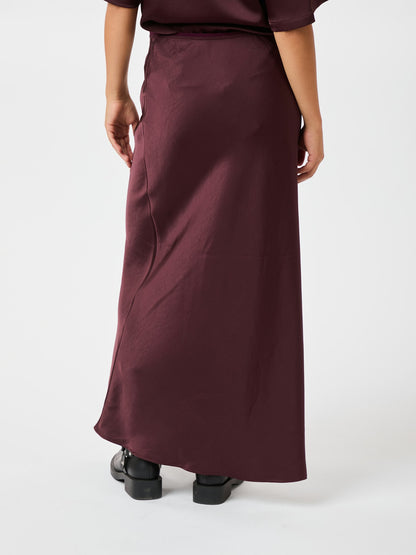 Vicky heavy sateen skirt - Burgundy