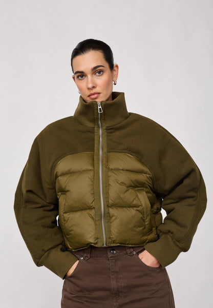 SamiaCC Puffer Mix Jacke - Army