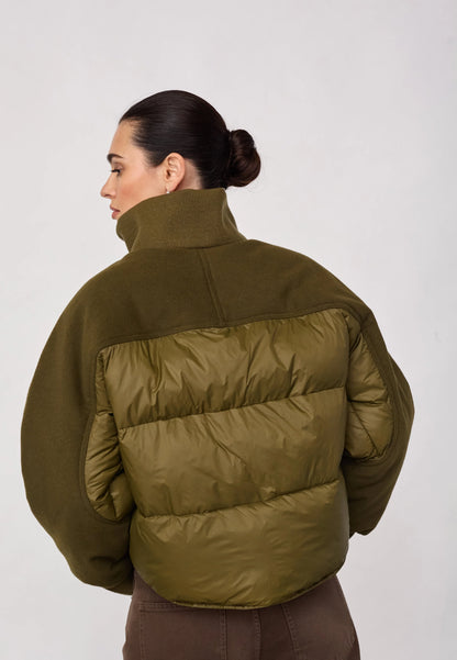 SamiaCC Puffer Mix Jacke - Army