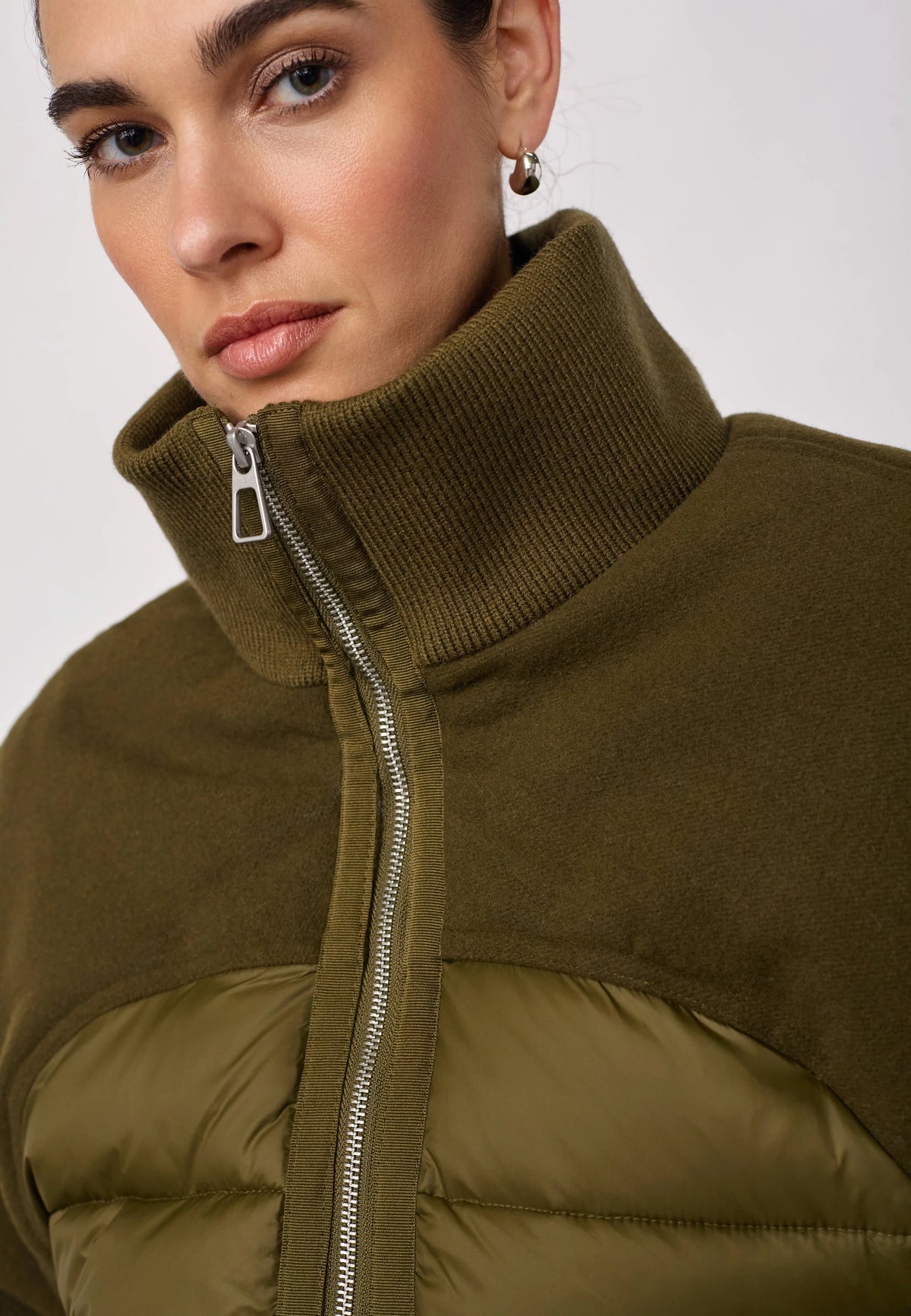 SamiaCC Puffer Mix Jacke - Army