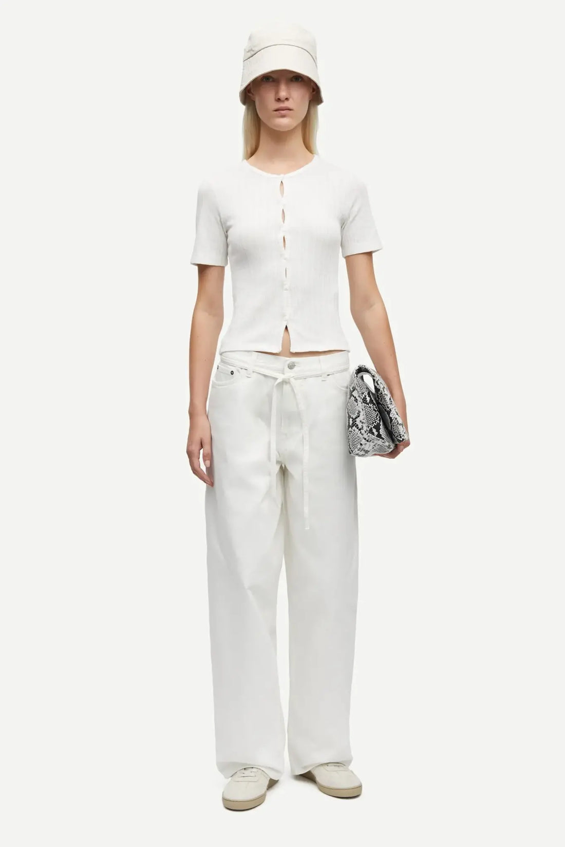 Saharper Jeans Belt - White Rock