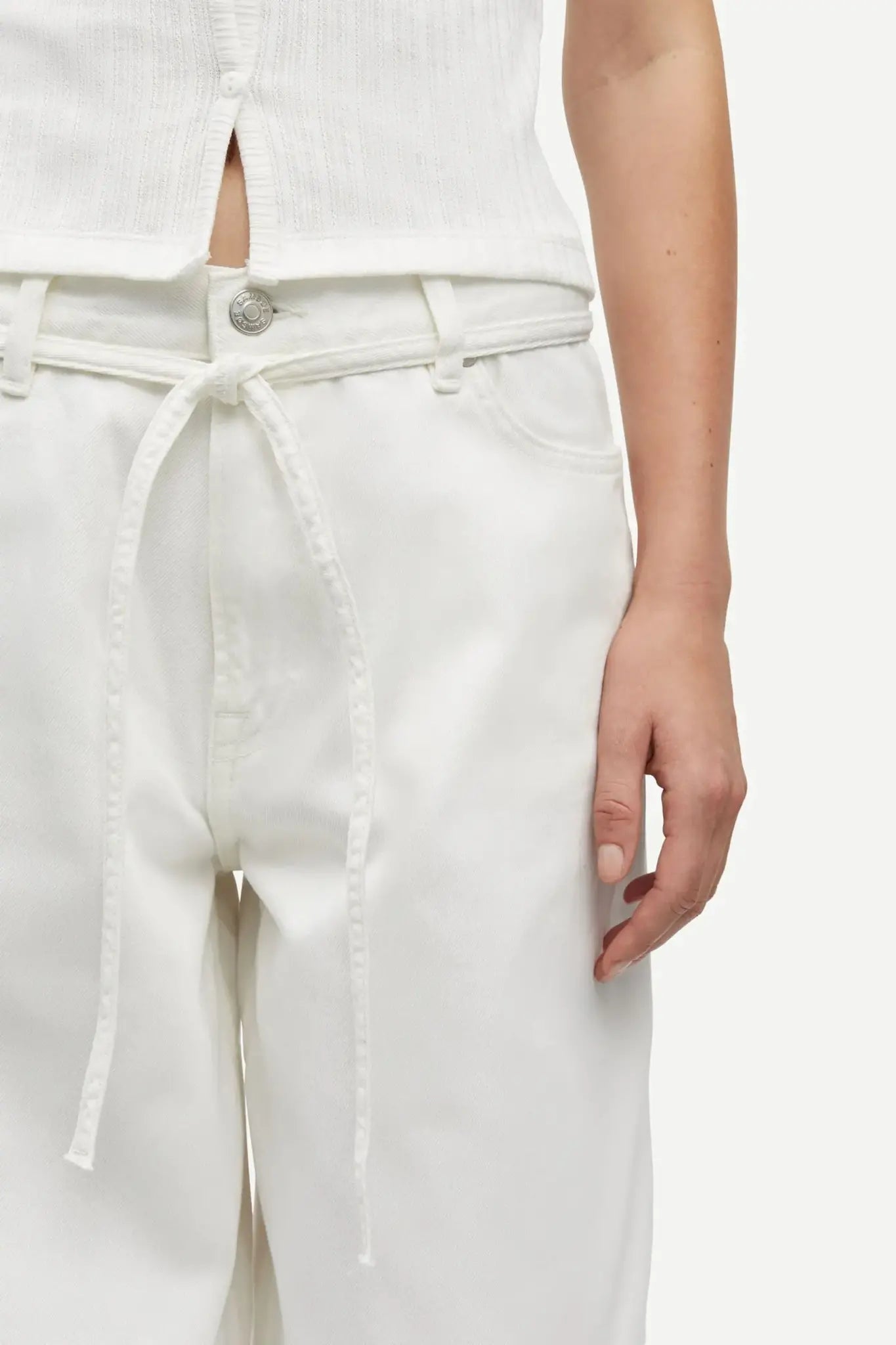 Saharper Jeans Belt - White Rock