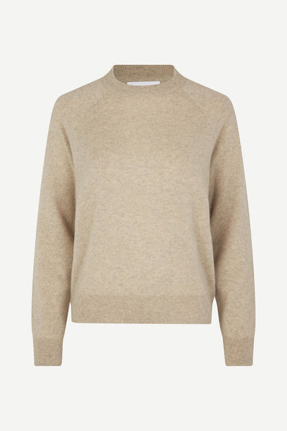 Boston o-neck - Cream melange