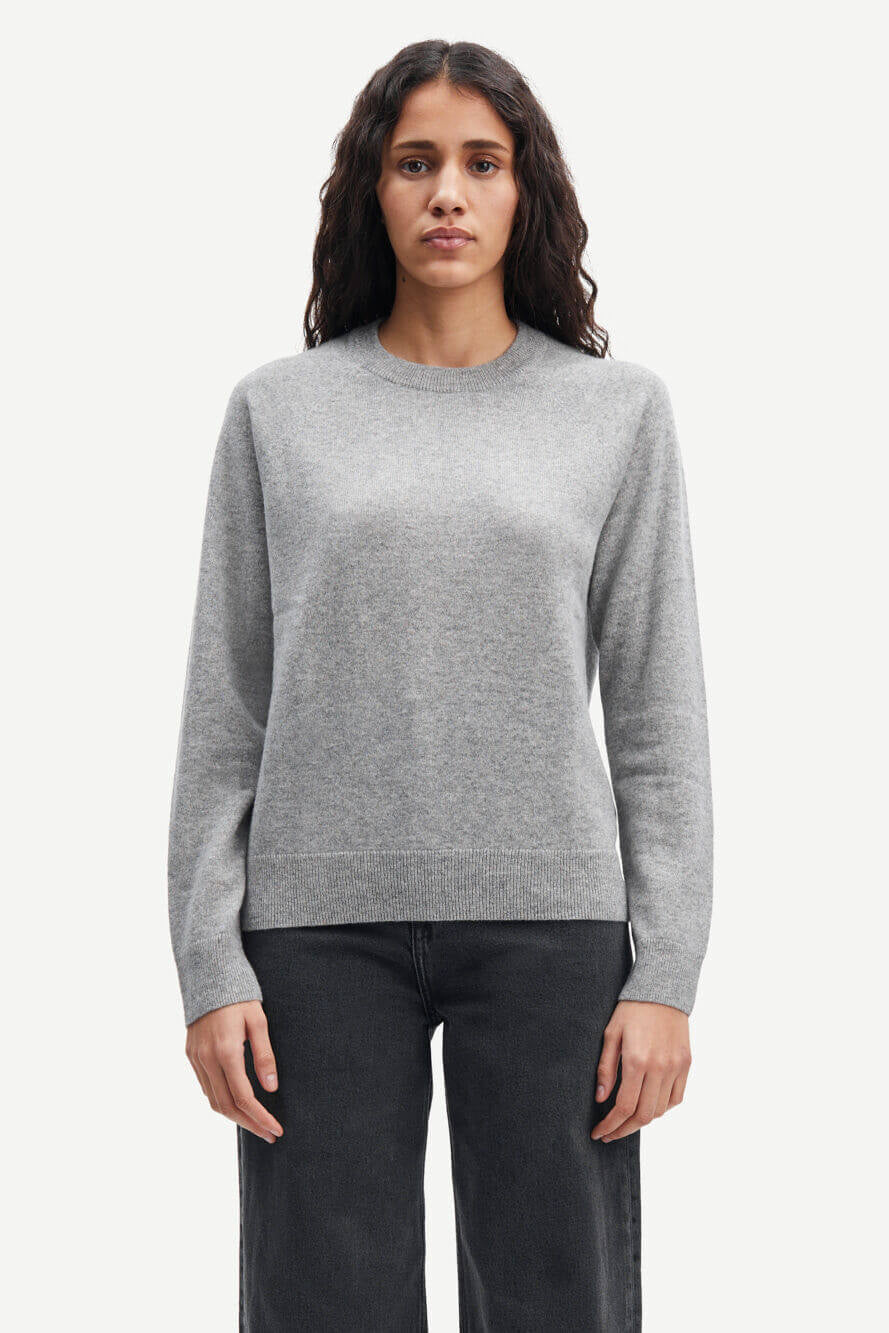 Boston o-neck - Grey melange