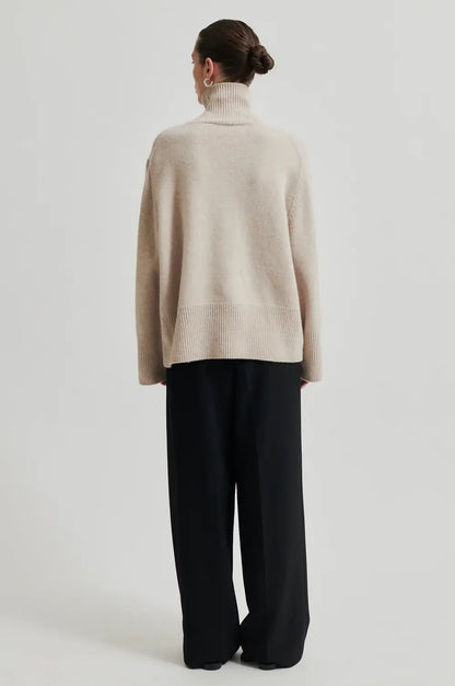 Alpha Knit T - Neck - Pumice Stone