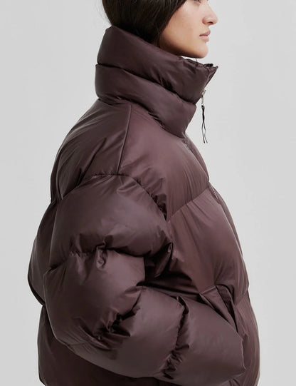 Riya Puffer jacket - Chocolate Plum