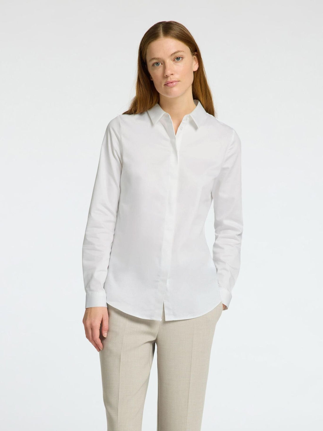 Romie ls fitted shirt noos - Bright Wite