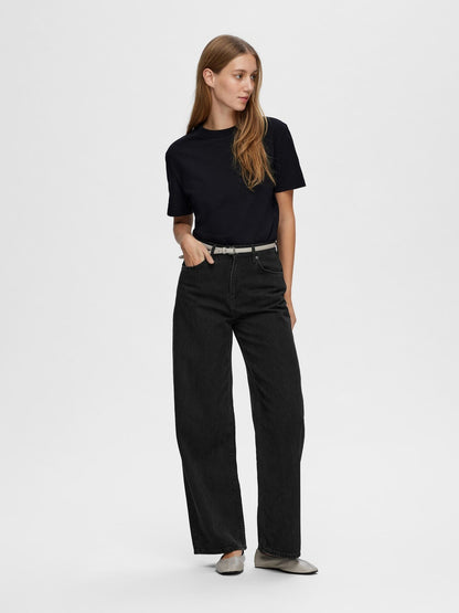 SLFEssential ss boxy - Black