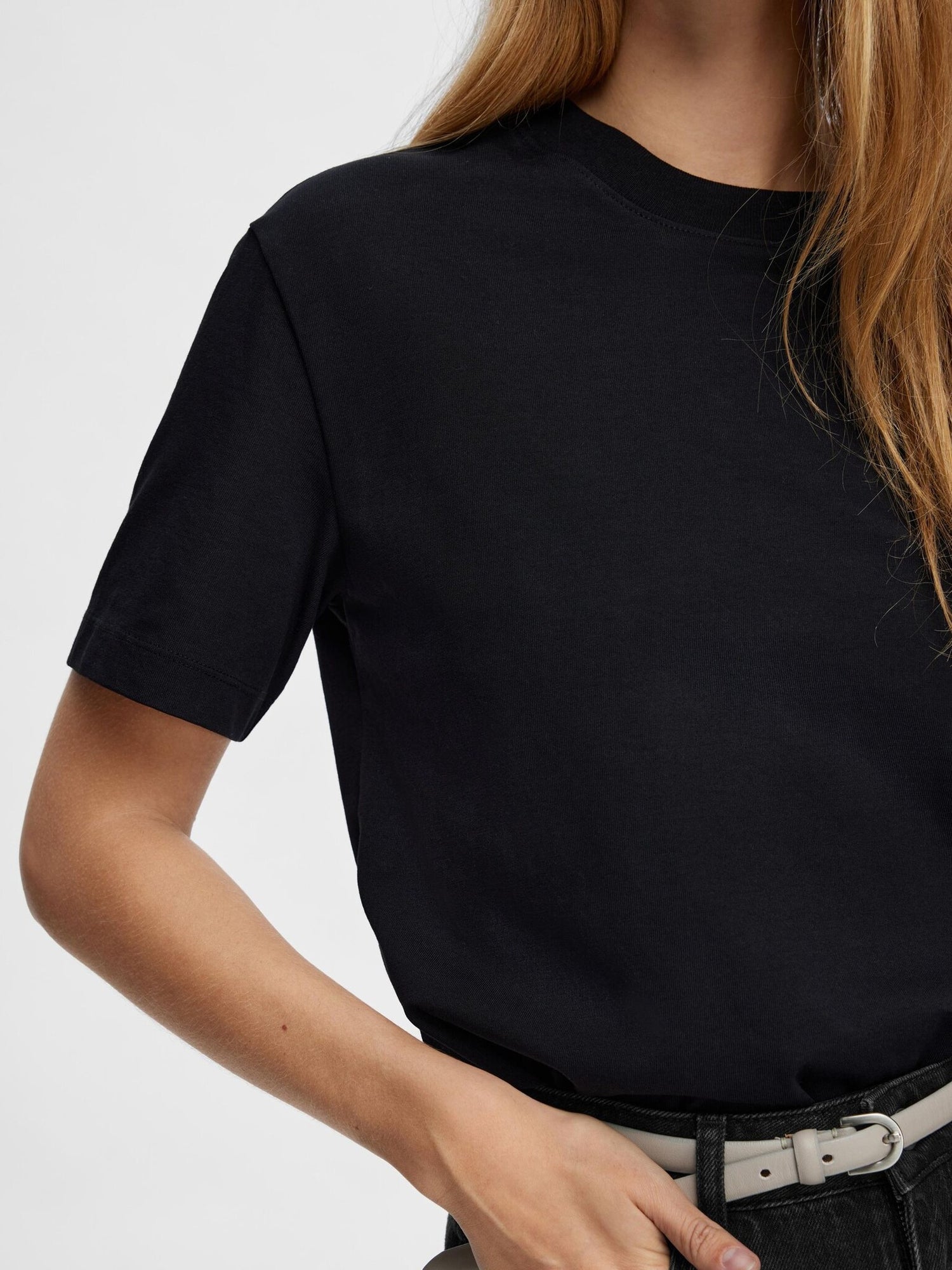 SLFEssential ss boxy - Black
