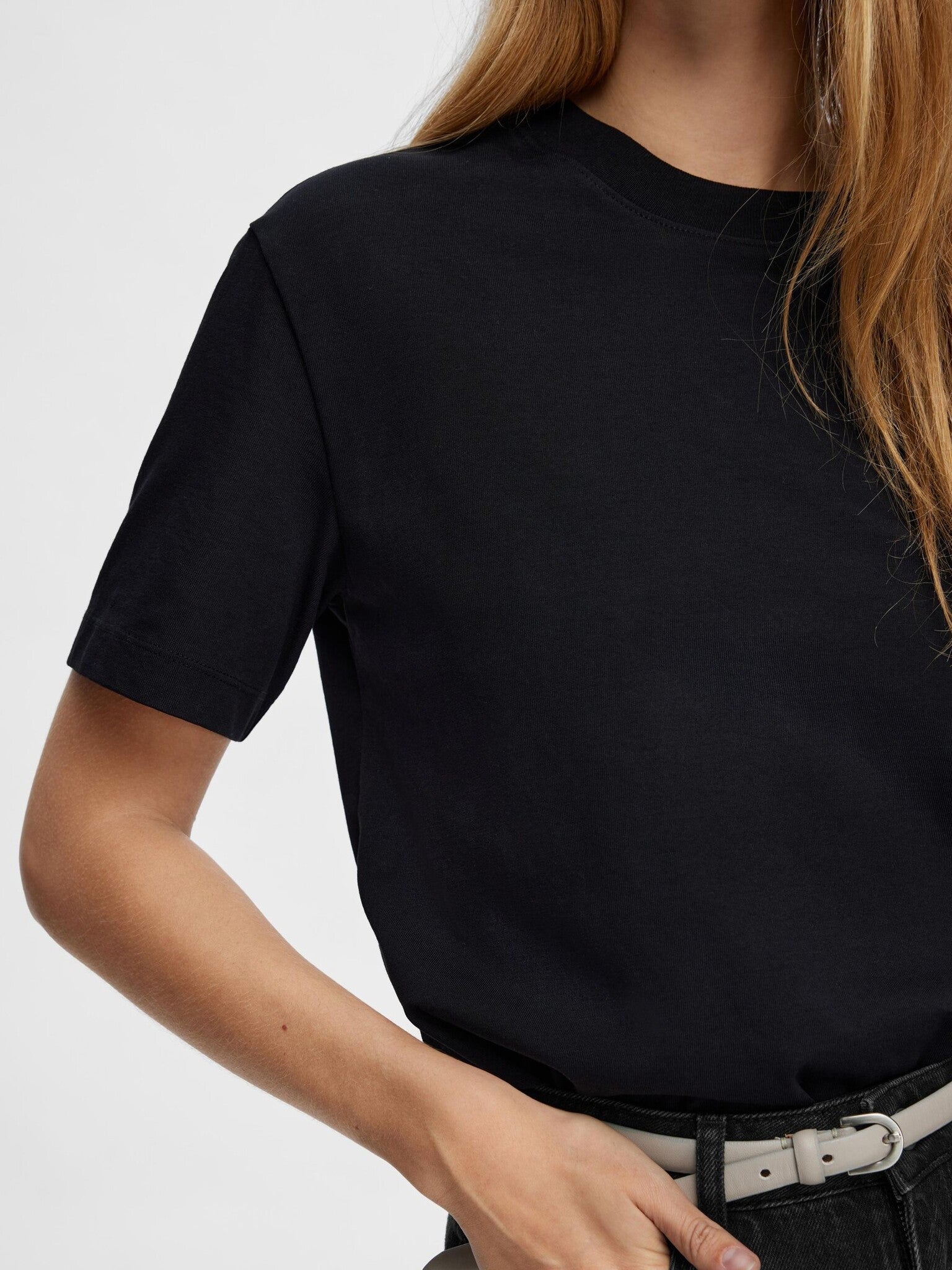 SLFEssential ss boxy - Black