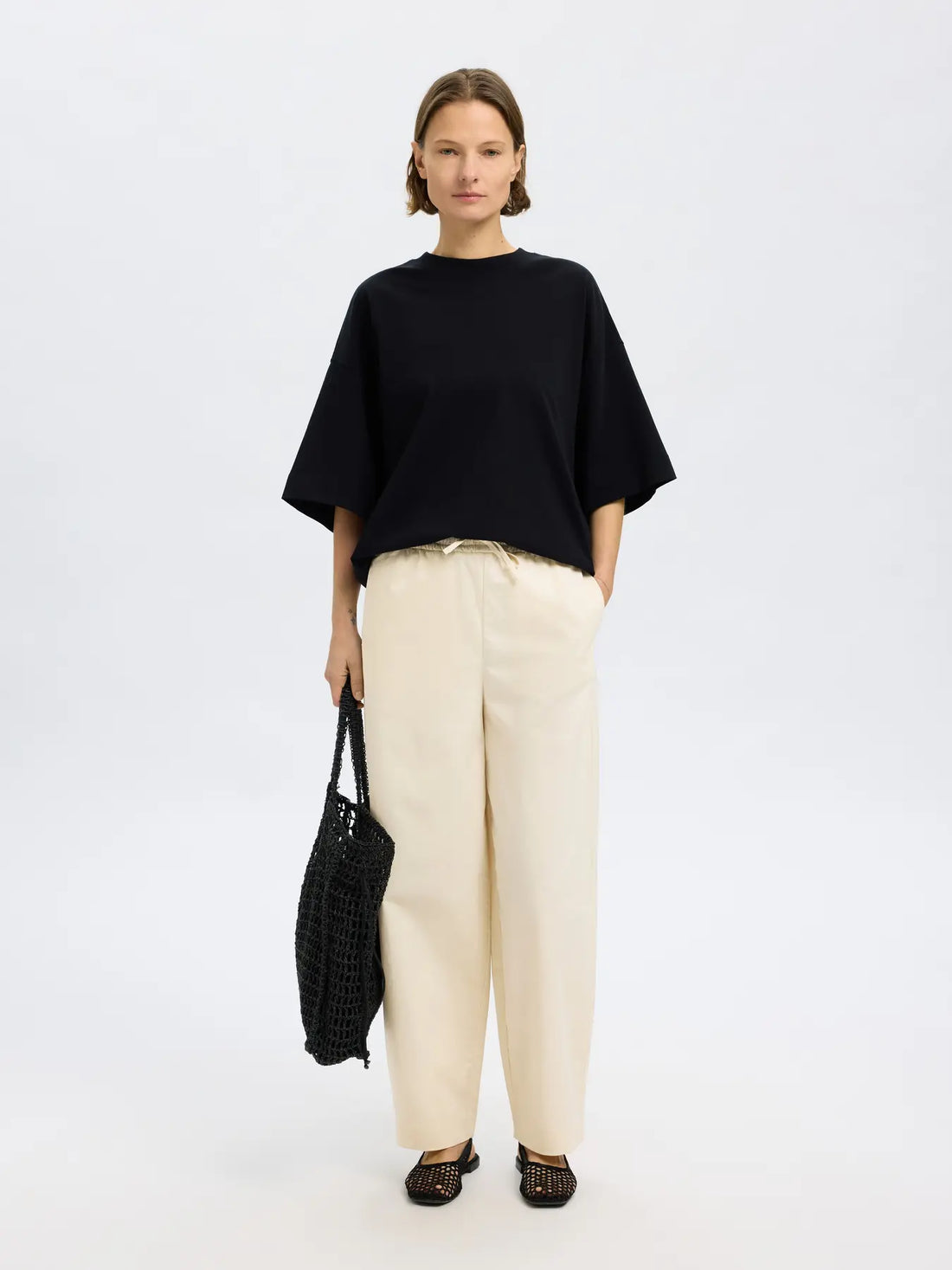 SLFJuma HW Loose Barrel Pant - Birch