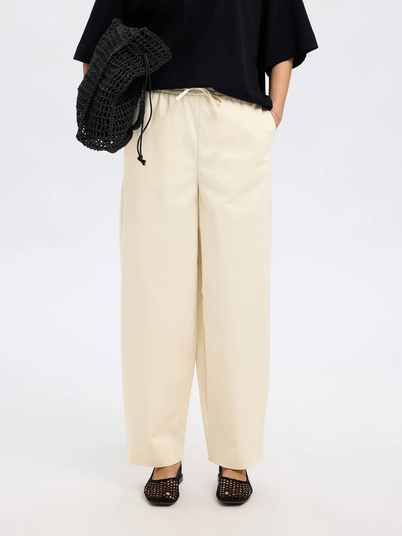SLFJuma HW Loose Barrel Pant - Birch
