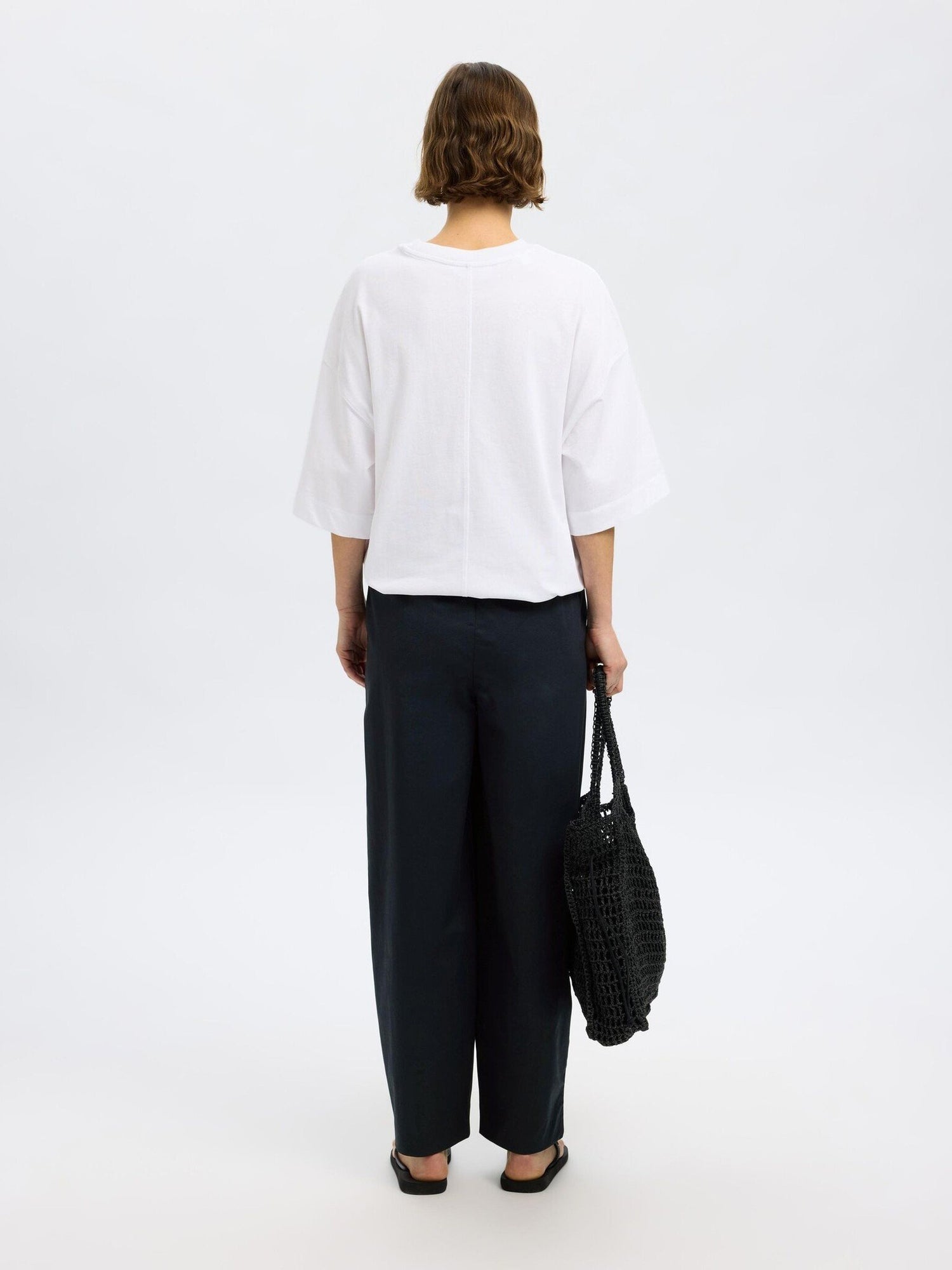 SLFJuma hw Loose Barrel Pant - Black