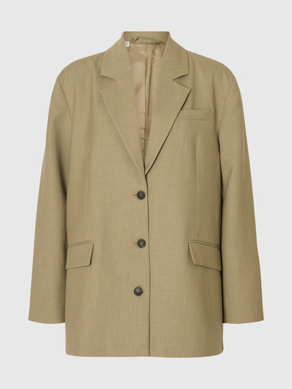 slfoversized-rita lano blazer - Slate green mel.