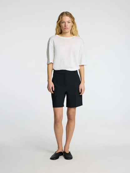 Vilja Linen SS Tee - Bright White