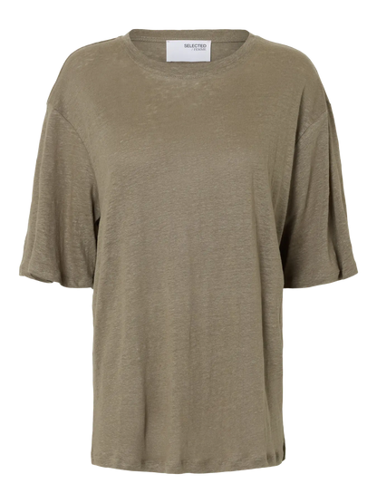 Vilja Linen SS Tee - Vetiver