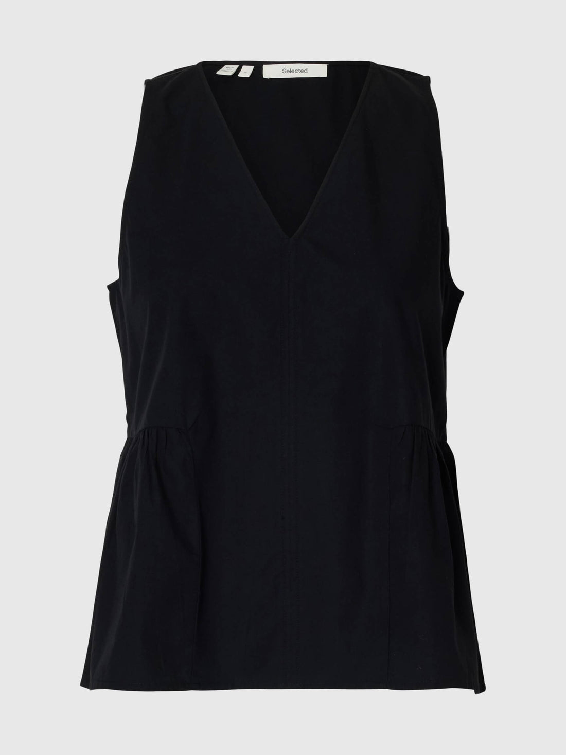 SLFblair SL V-Neck Peplum Top - Black