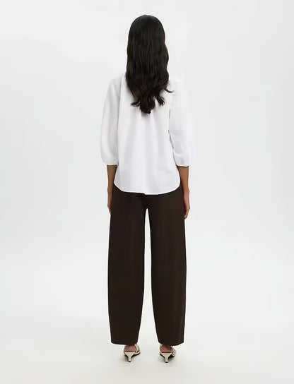 SLFcleo-Alberta Linen Blend Shirt - Bright White