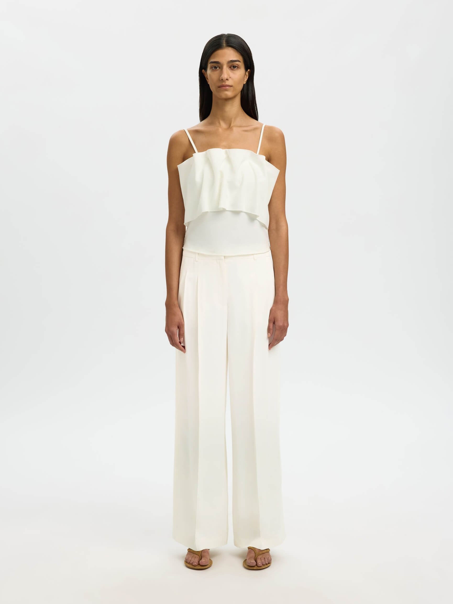 SLFExtra Wide Ellie HW Pant - Egret