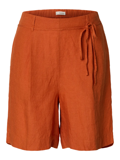 SLFlinna HW Linen String Shorts - Potters Clay