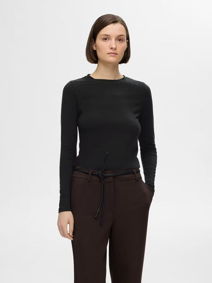 SLFmanja LS O-neck Noos - Black