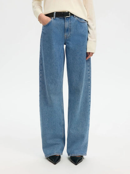 SLFwide Bea-Kori Skyblue - Light Blue Denim