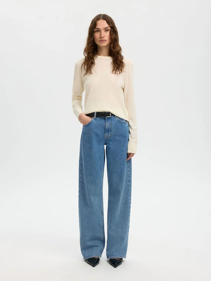 SLFwide Bea-Kori Skyblue - Light Blue Denim