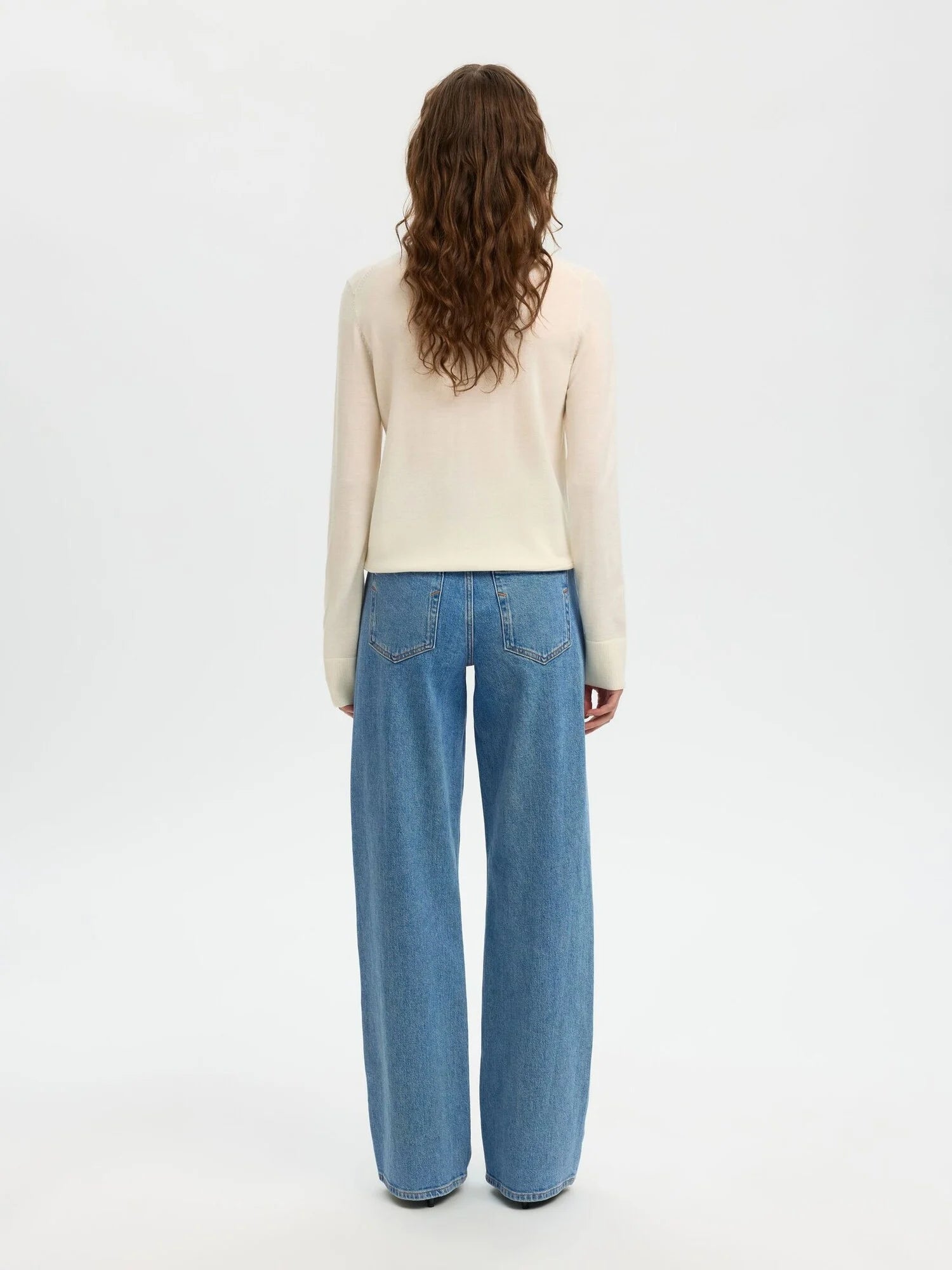 SLFwide Bea-Kori Skyblue - Light Blue Denim