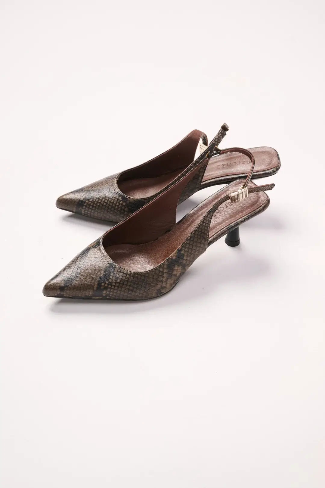 Reese Slingback Low Heel - Vison Python