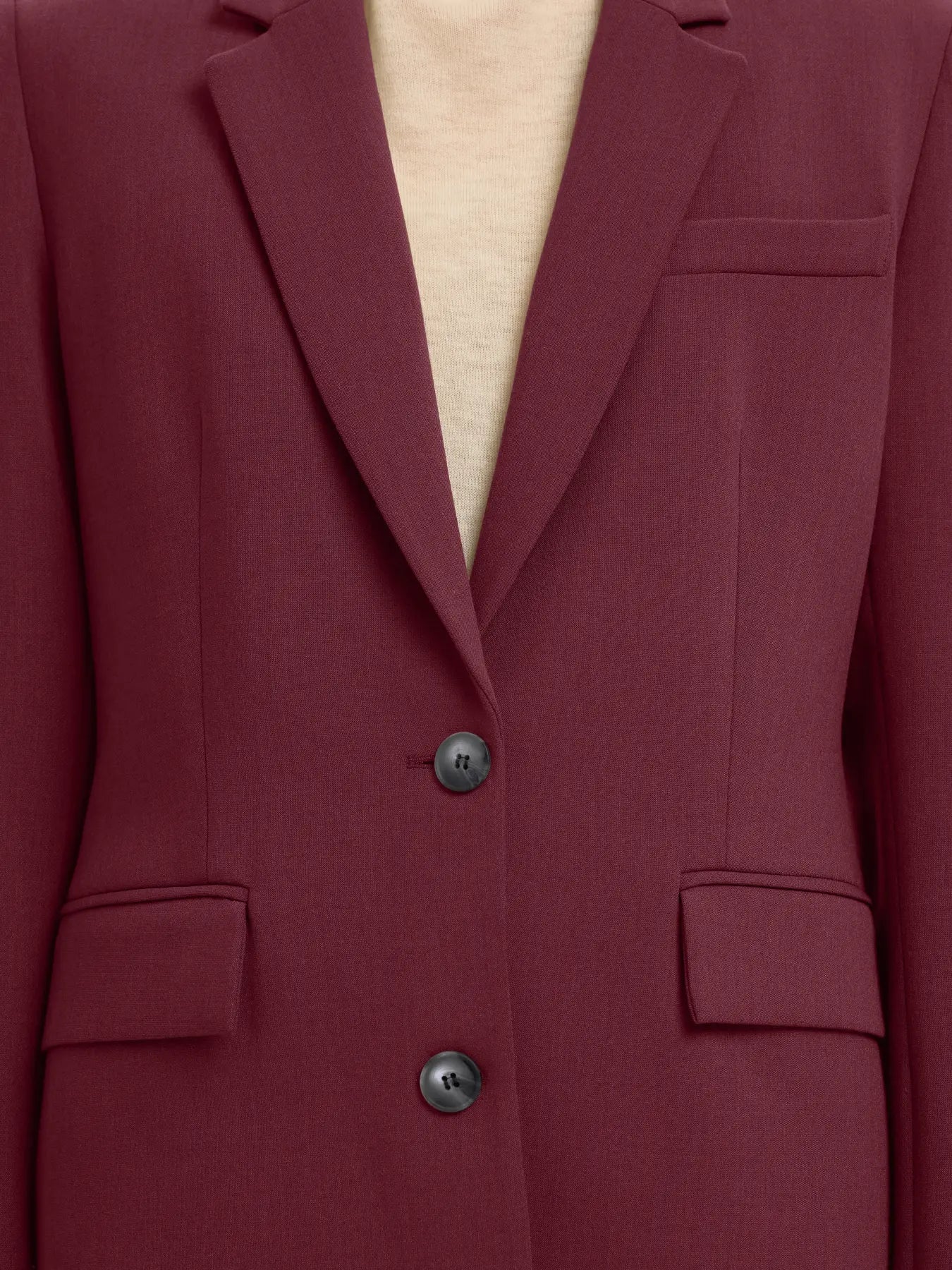 SLFRita LS Classic Blazer Mel - Tawny Port Mel.