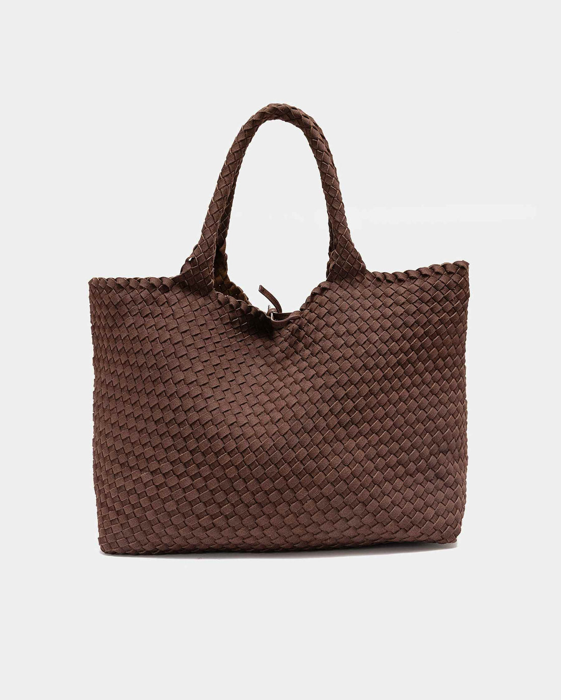 Mia Suede Soft Square Bag - Brown