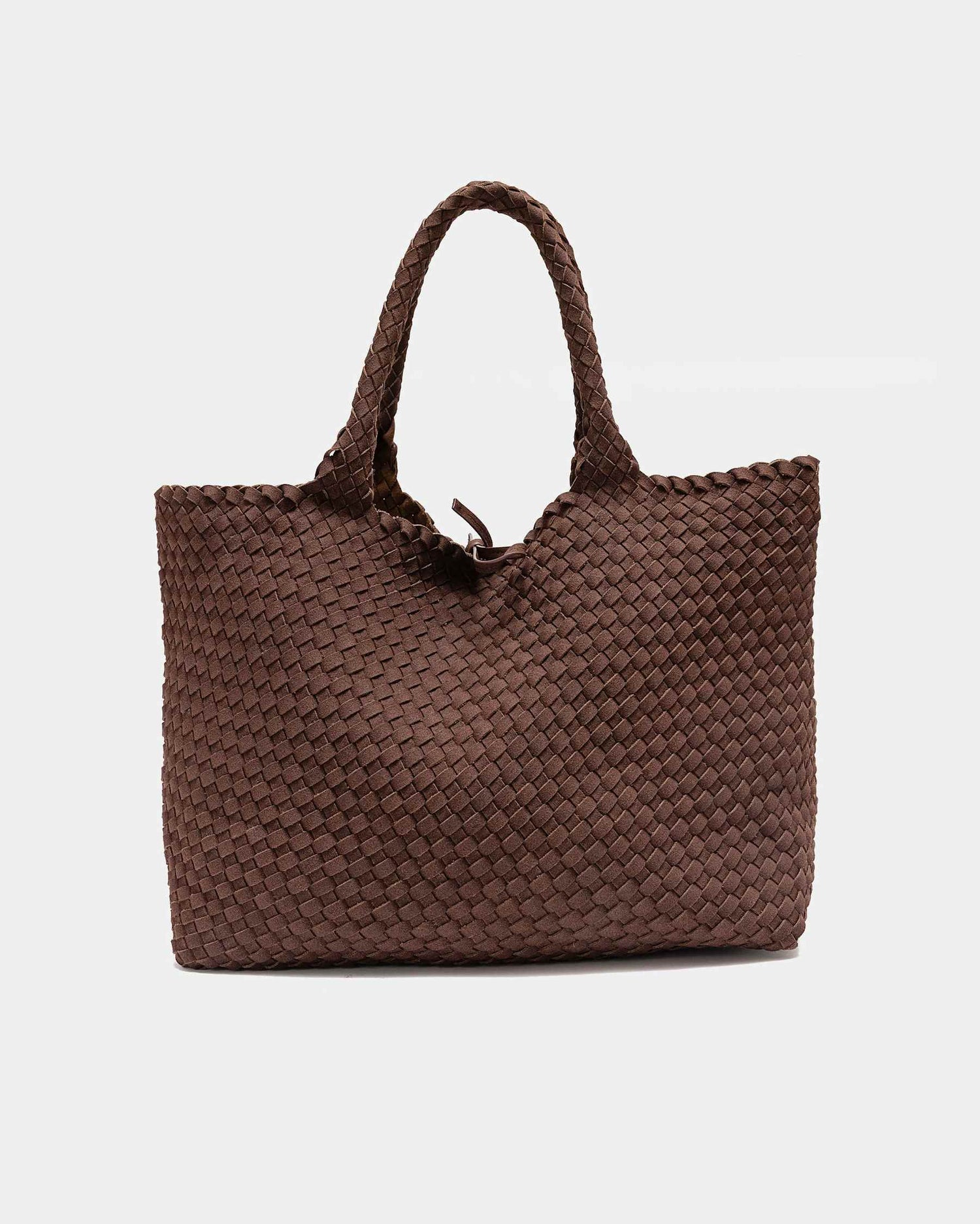 Mia Suede Soft Square Bag - Brown