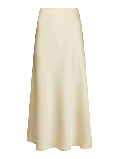 Vicky Heavy Sateen Skirt - Light Yellow