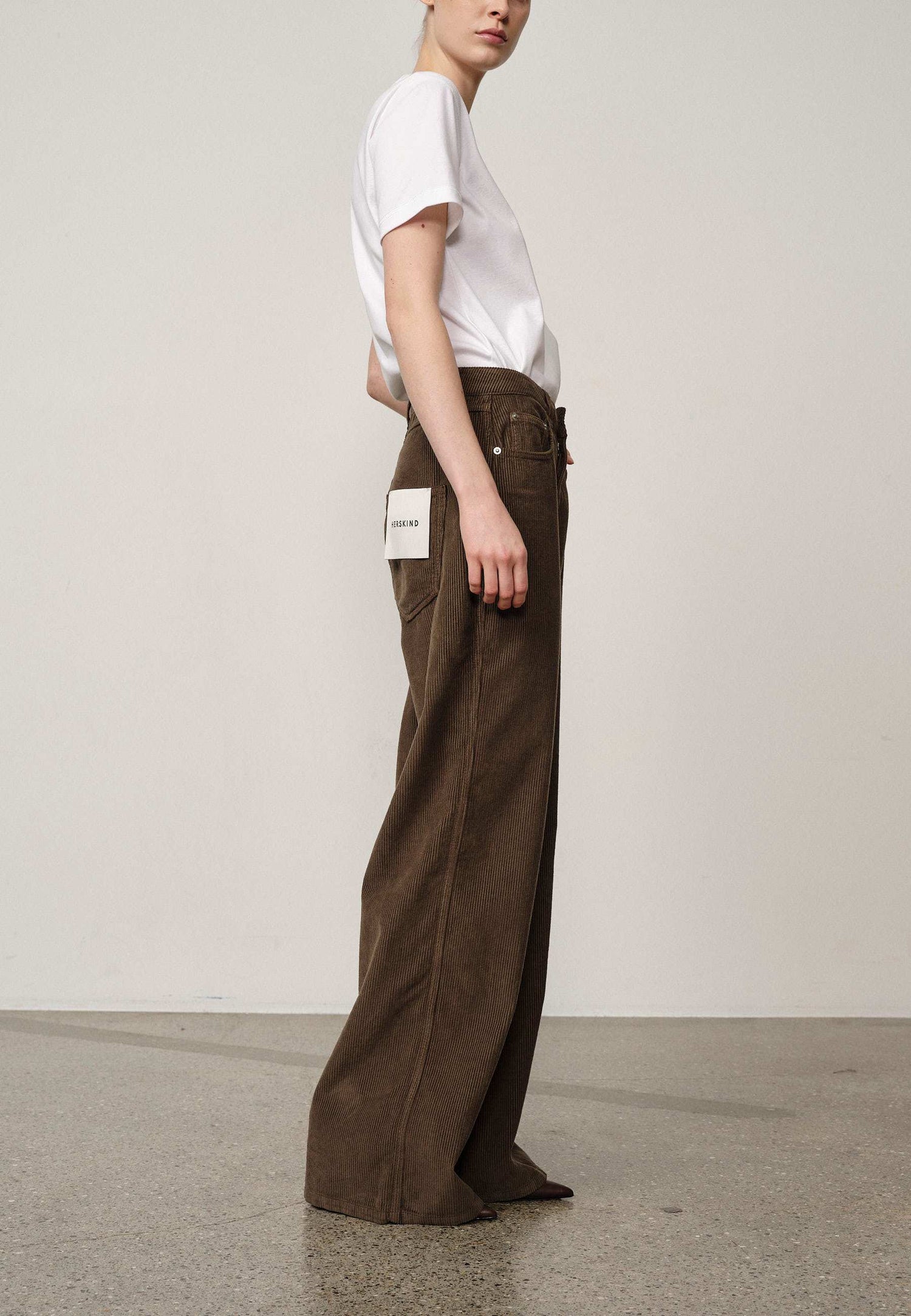 Kat Mid Waist Pants - Dark Olive