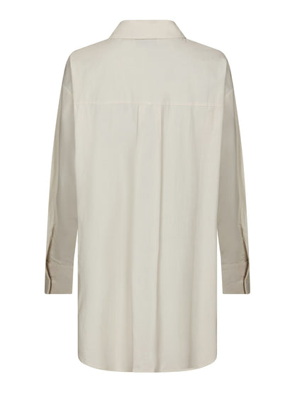 Halina Poplin Shirt - Ivory