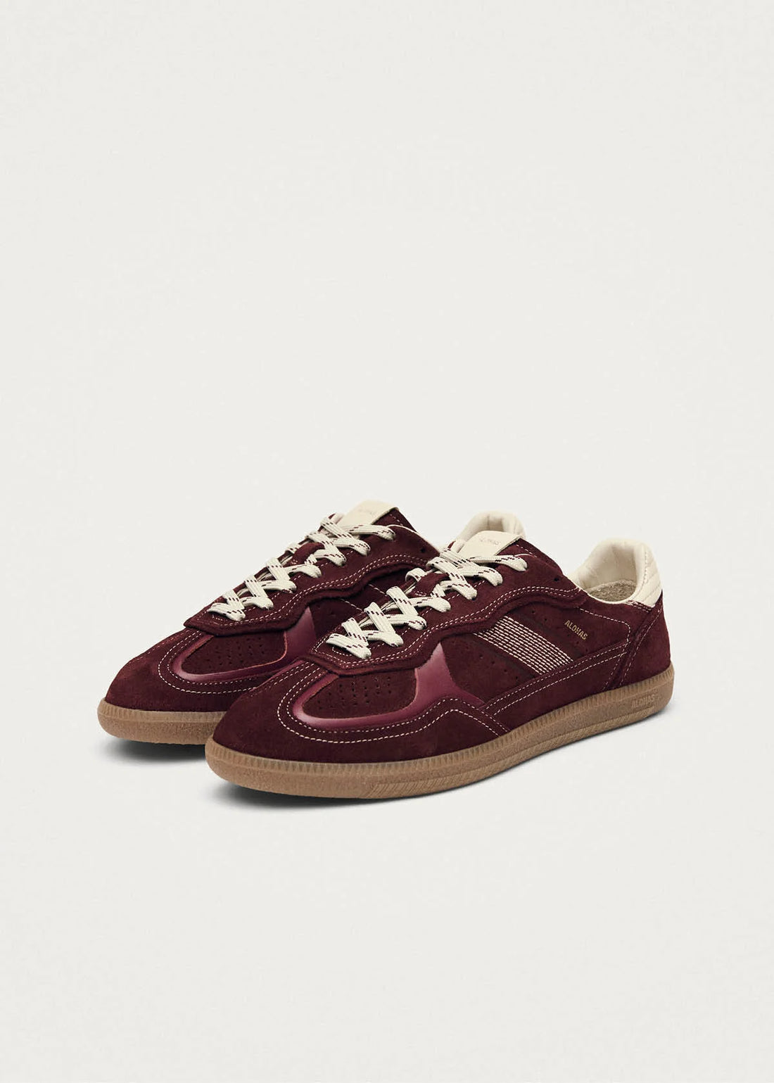 Rife Burgundy Cream Leather Sneaker