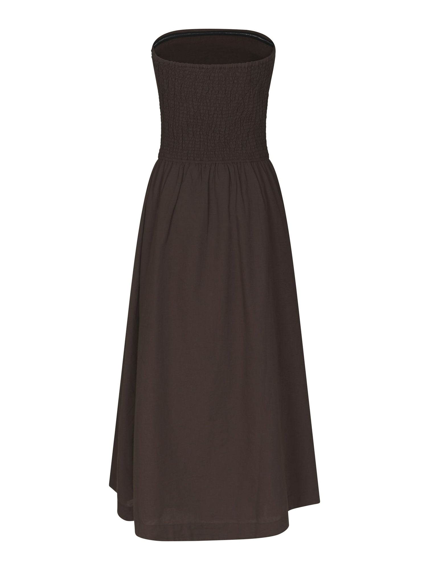 Kima Linen Dress - Dark Brown