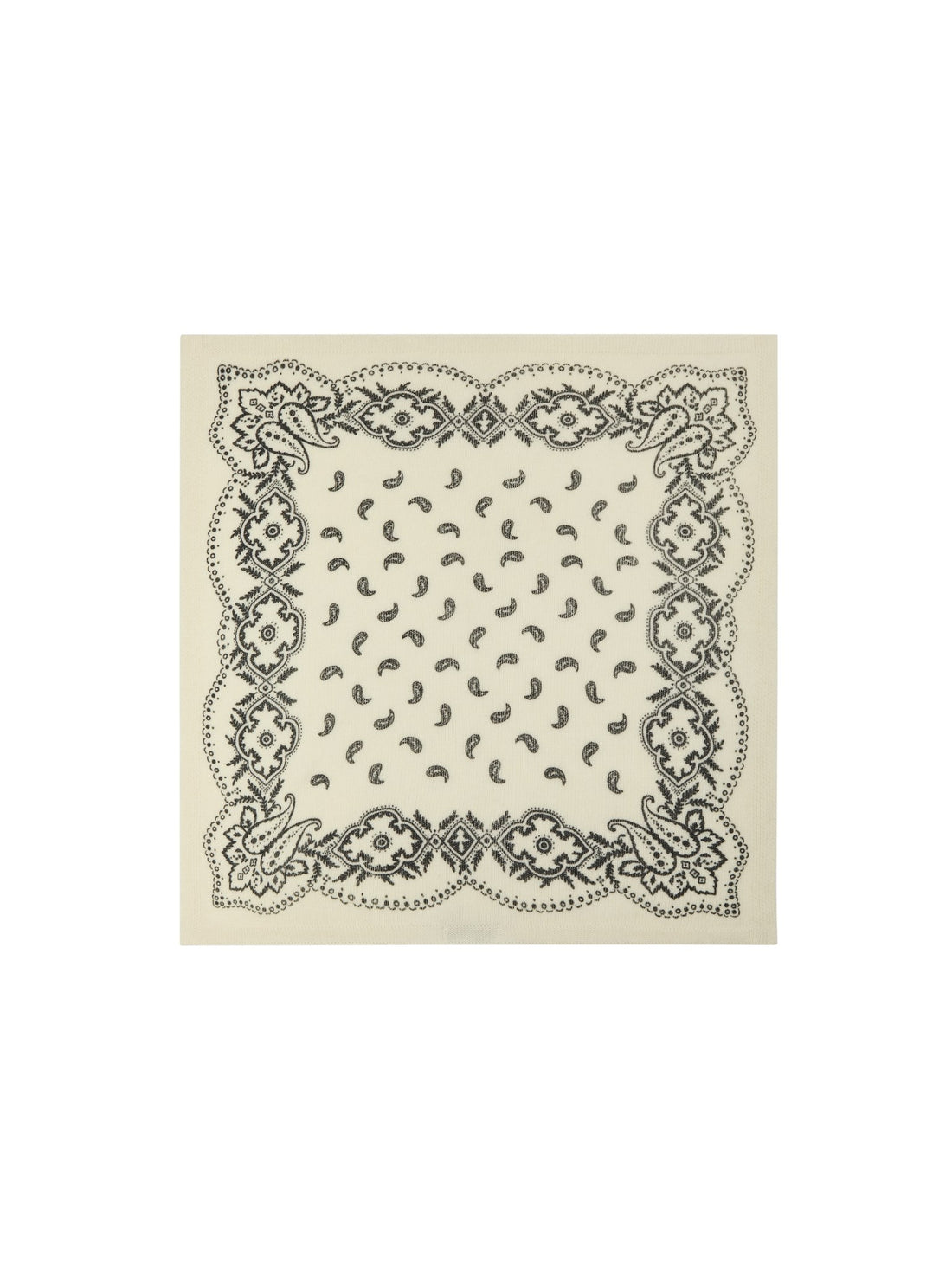Adelina Paisley Knit Scarf - Off White