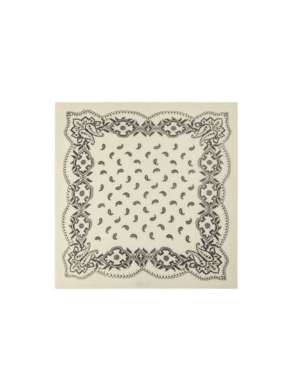 Adelina Paisley Knit Scarf - Off White