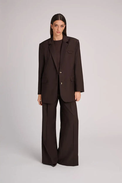 MY_BLAZER NAPLES - COOLWOOL CHOCOLAT